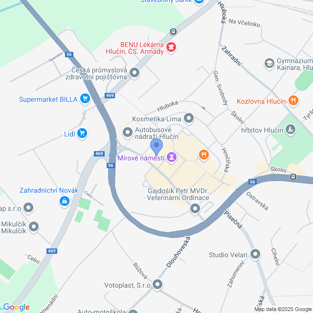 Obrázek mapy, kde se nachází škola